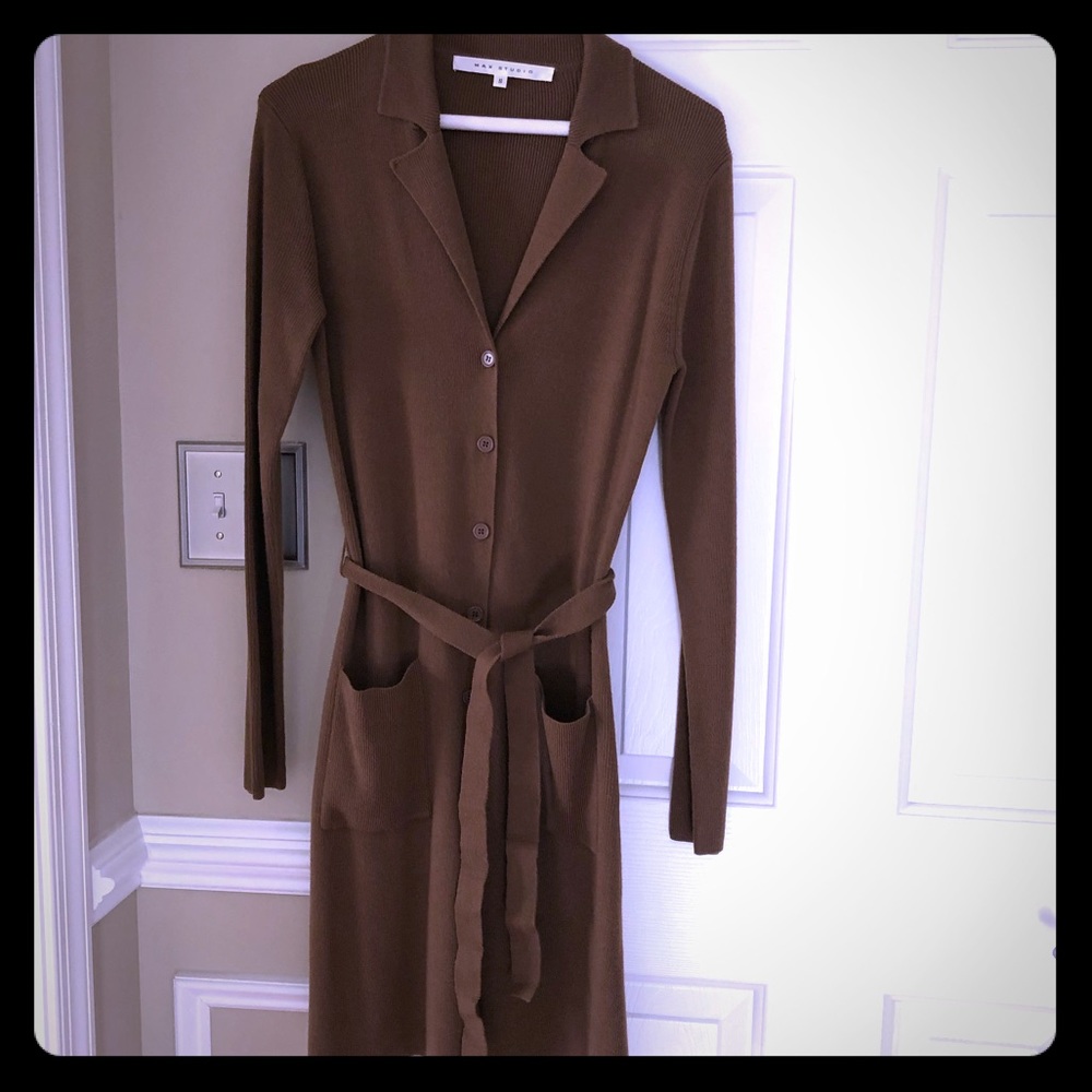 Max Studio Button Down Long Sweater, Size S - image 1